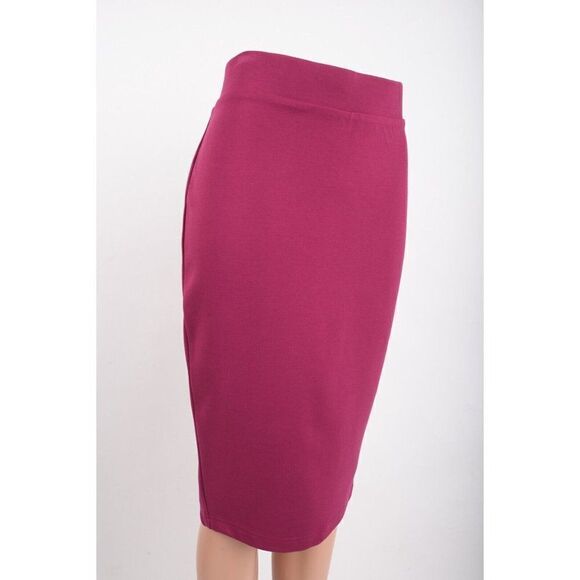 Torrid Womens Ponte Pencil Skirt Sz 00 US 10 M Raspberry Stretch - Picture 2 of 7